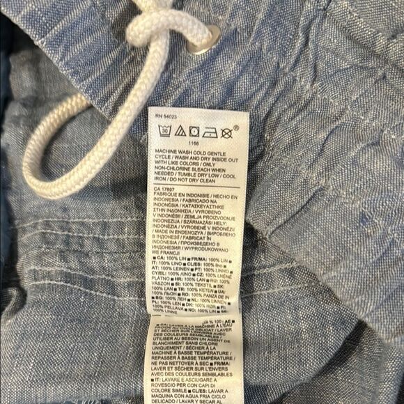 Athleta Casual Blue Denim Linen Jogger Pants size 6 - Picture 13 of 13